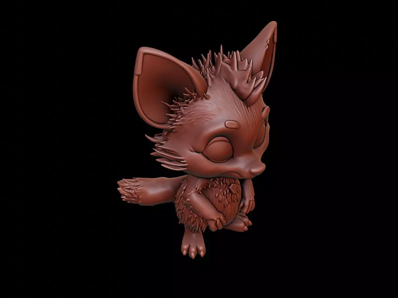 Hyena Animal Cartoon 3D print model_0