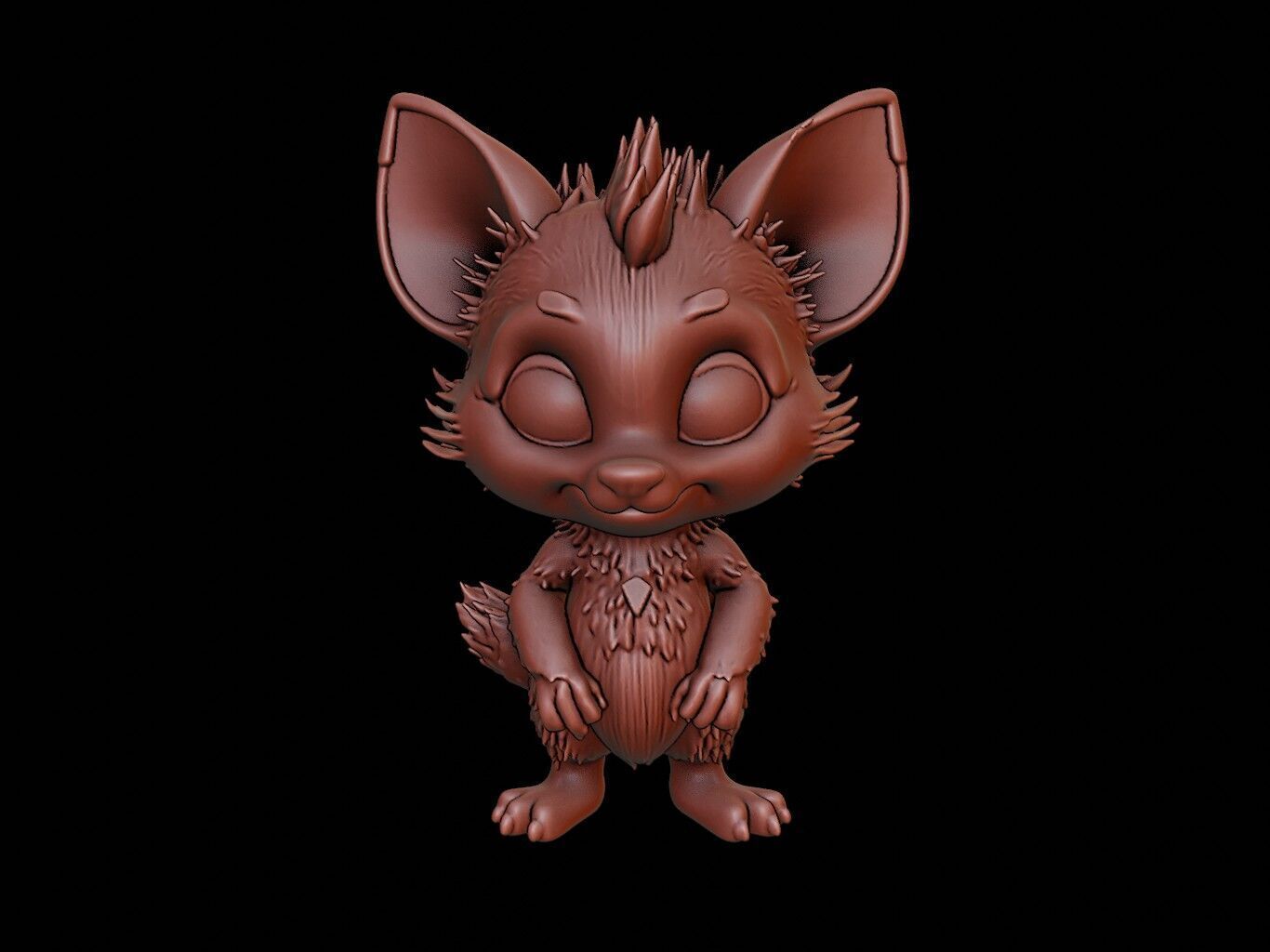 Hyena Animal Cartoon 3D print model_2