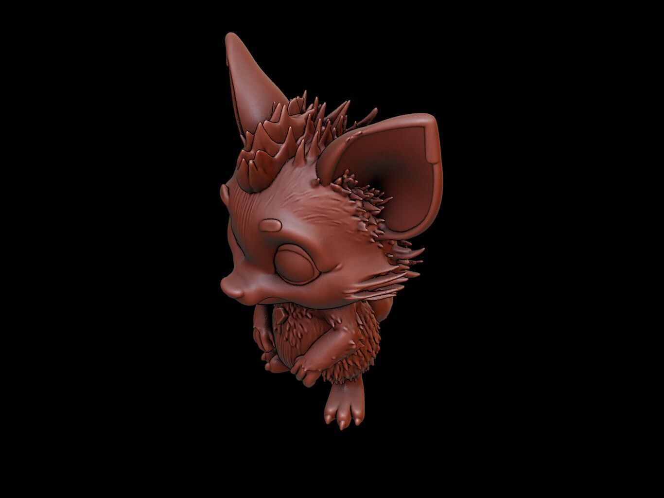 Hyena Animal Cartoon 3D print model_1