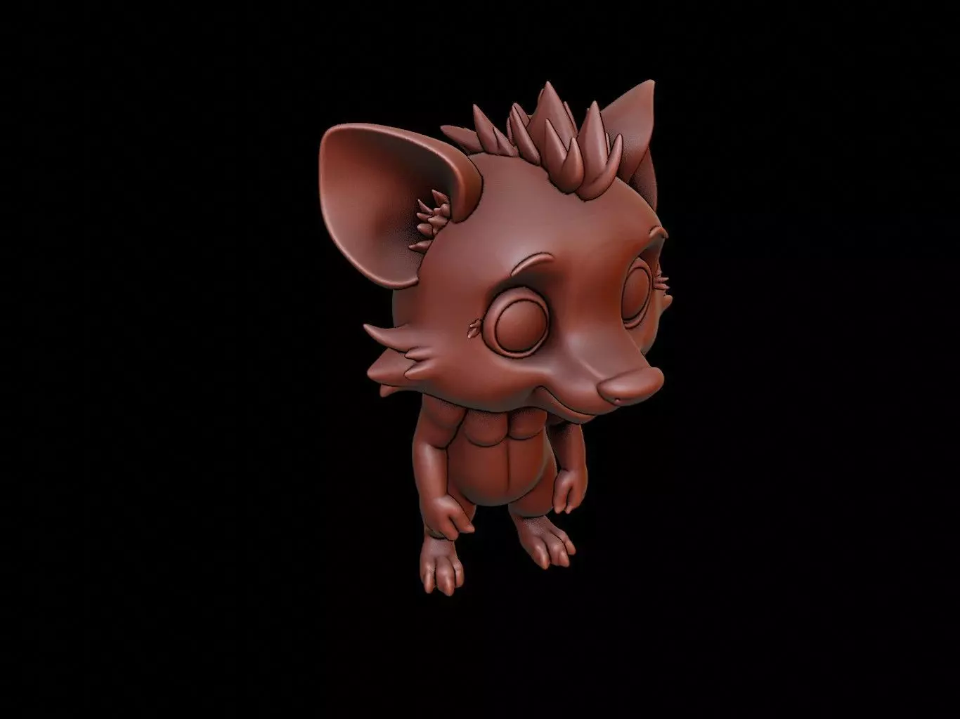 Hyena Animal Cartoon 3D print model_0