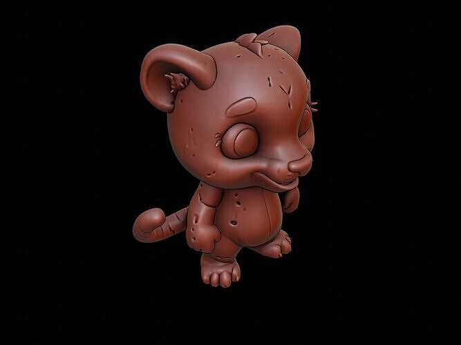 Jaguar Animal Cartoon 3D print model