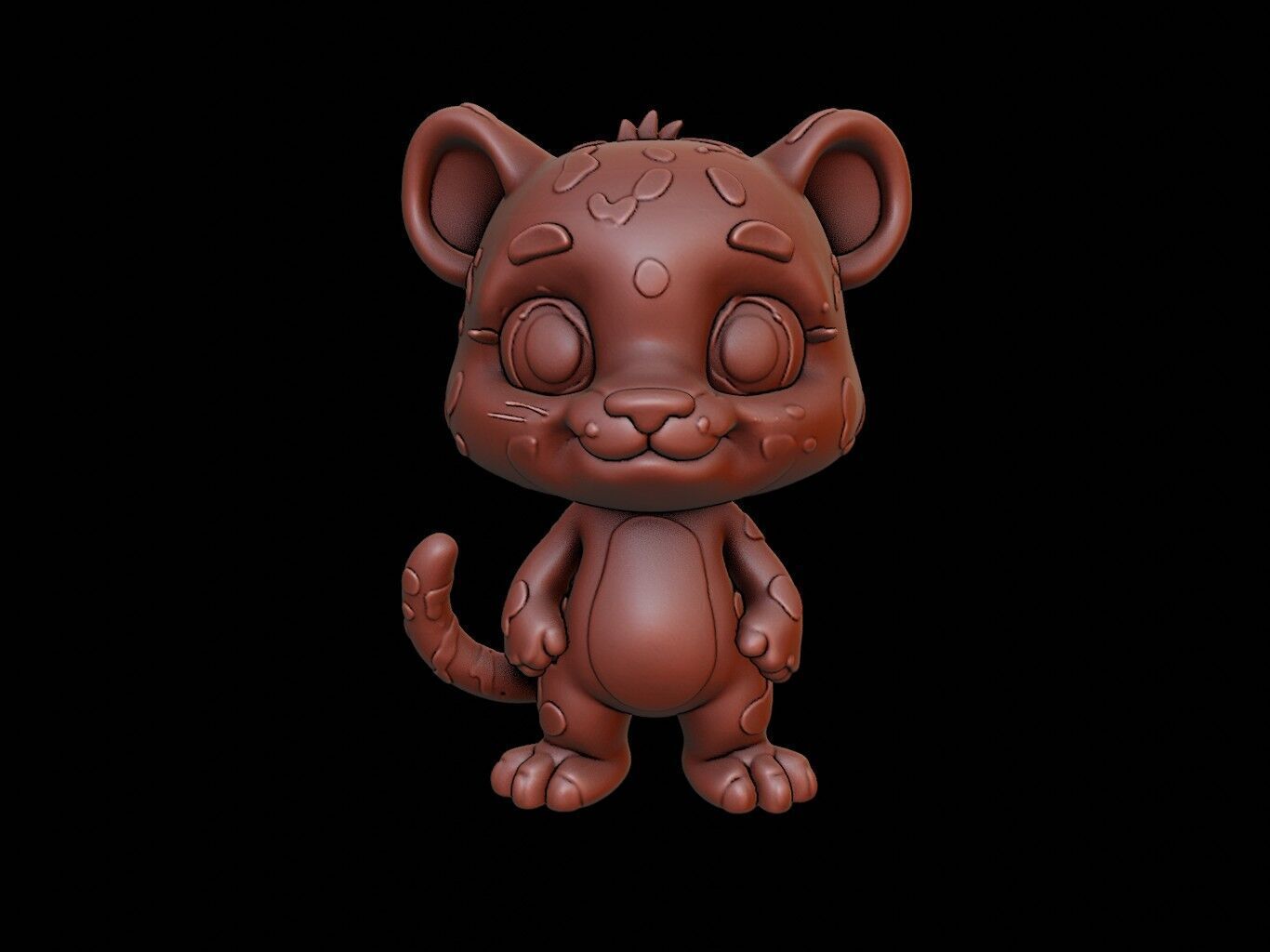 Jaguar Animal Cartoon 3D print model_2