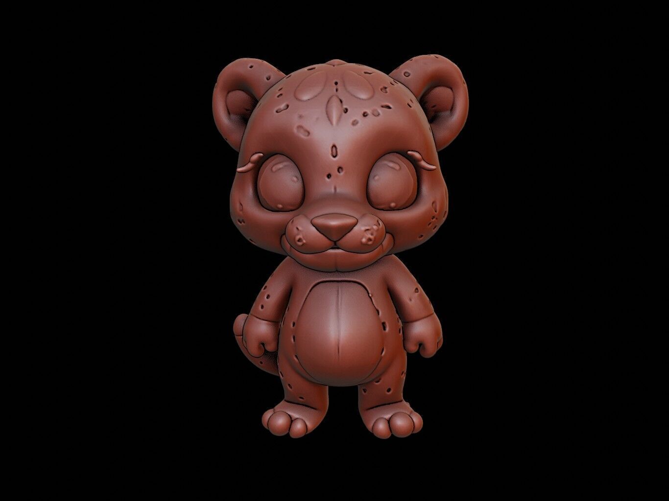 Jaguar Animal Cartoon 3D print model_2