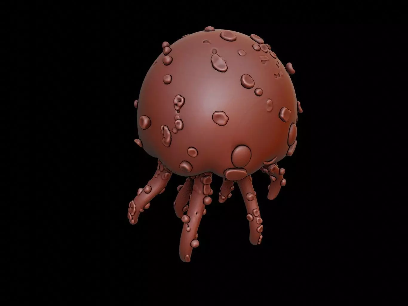 Jellyfish Animal Cartoon 3D print model_0