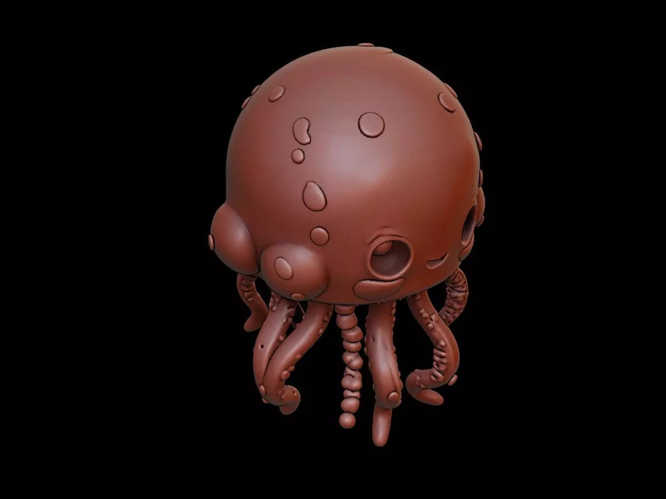 Jellyfish Animal Cartoon 3D print model_0