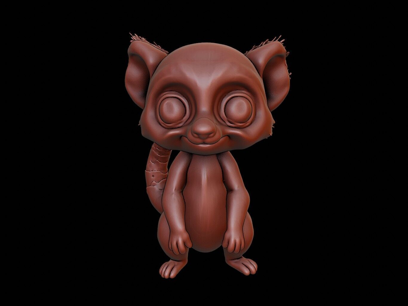 Lemur Animal Cartoon 3D print model_2