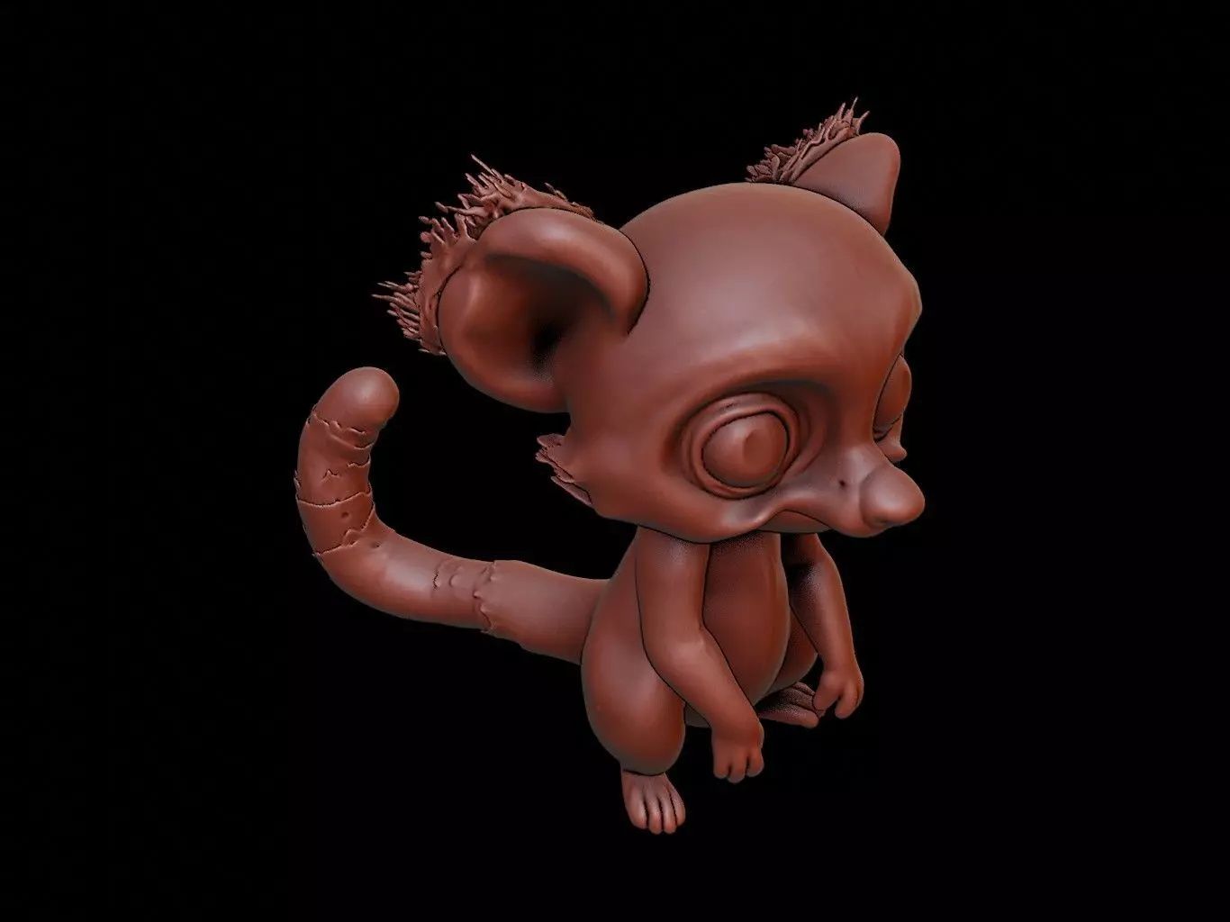 Lemur Animal Cartoon 3D print model_0