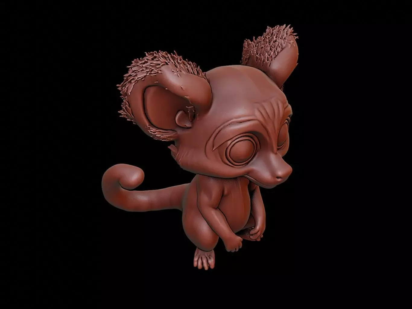 Lemur Animal Cartoon 3D print model_0