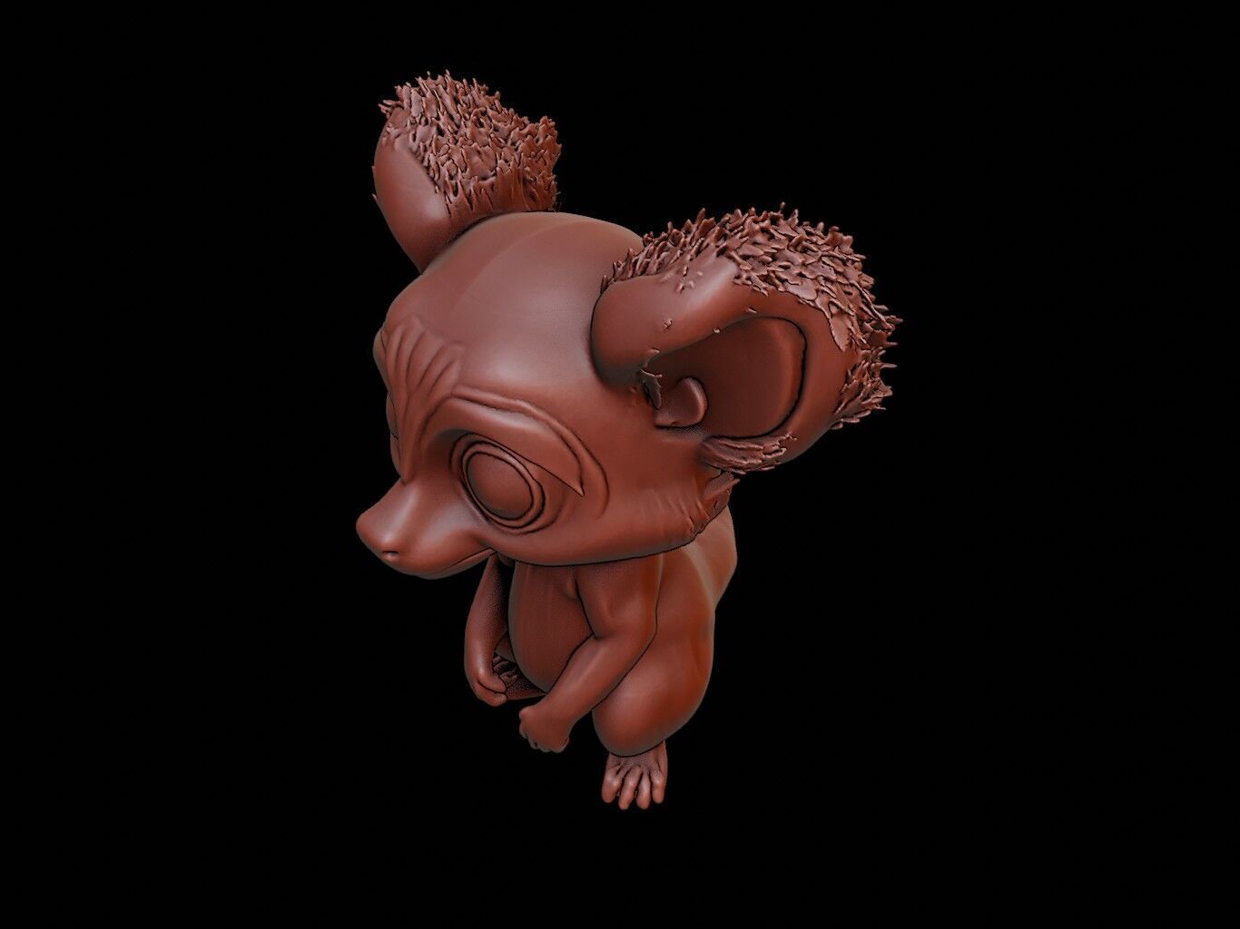 Lemur Animal Cartoon 3D print model_1