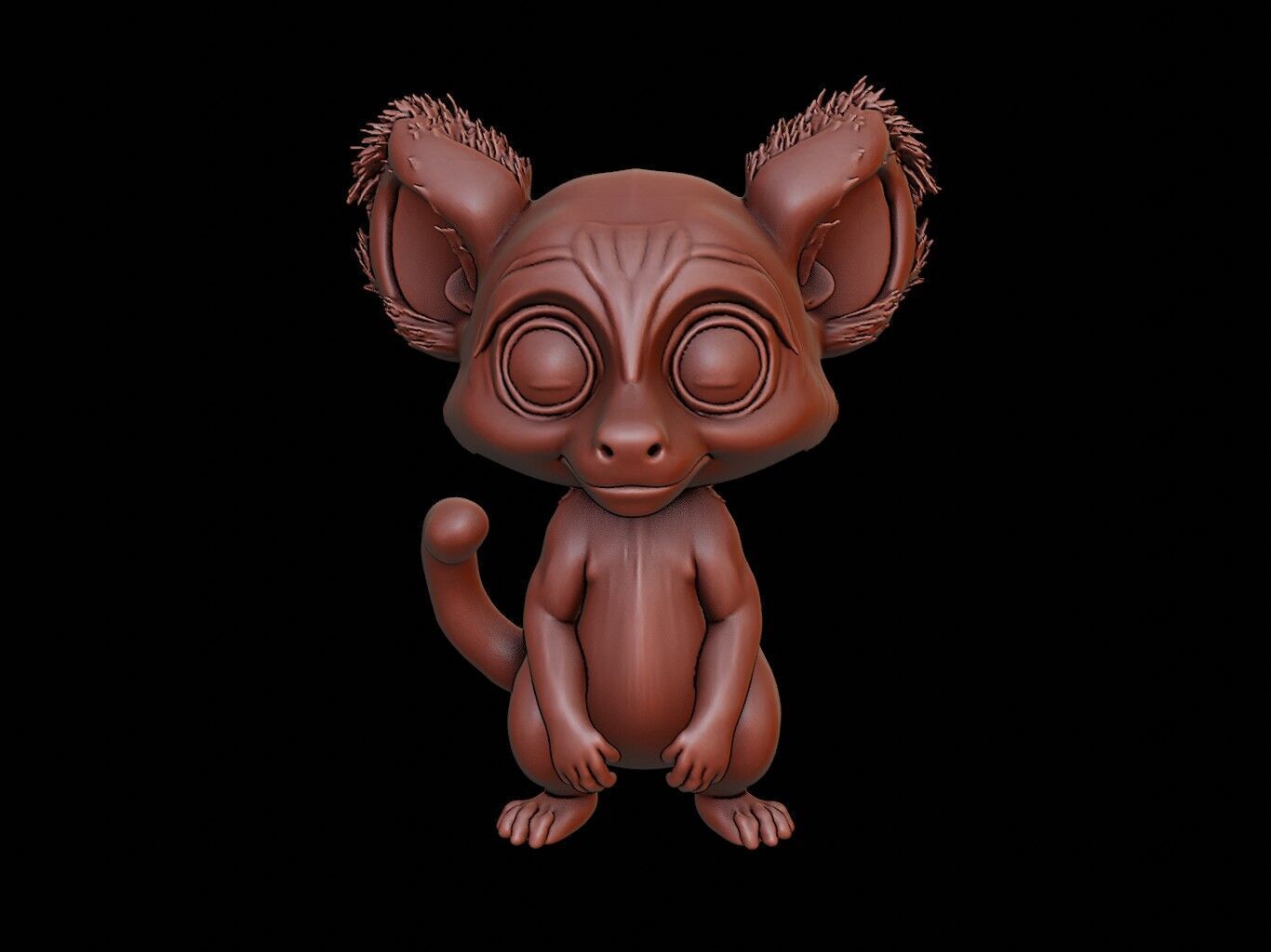 Lemur Animal Cartoon 3D print model_2