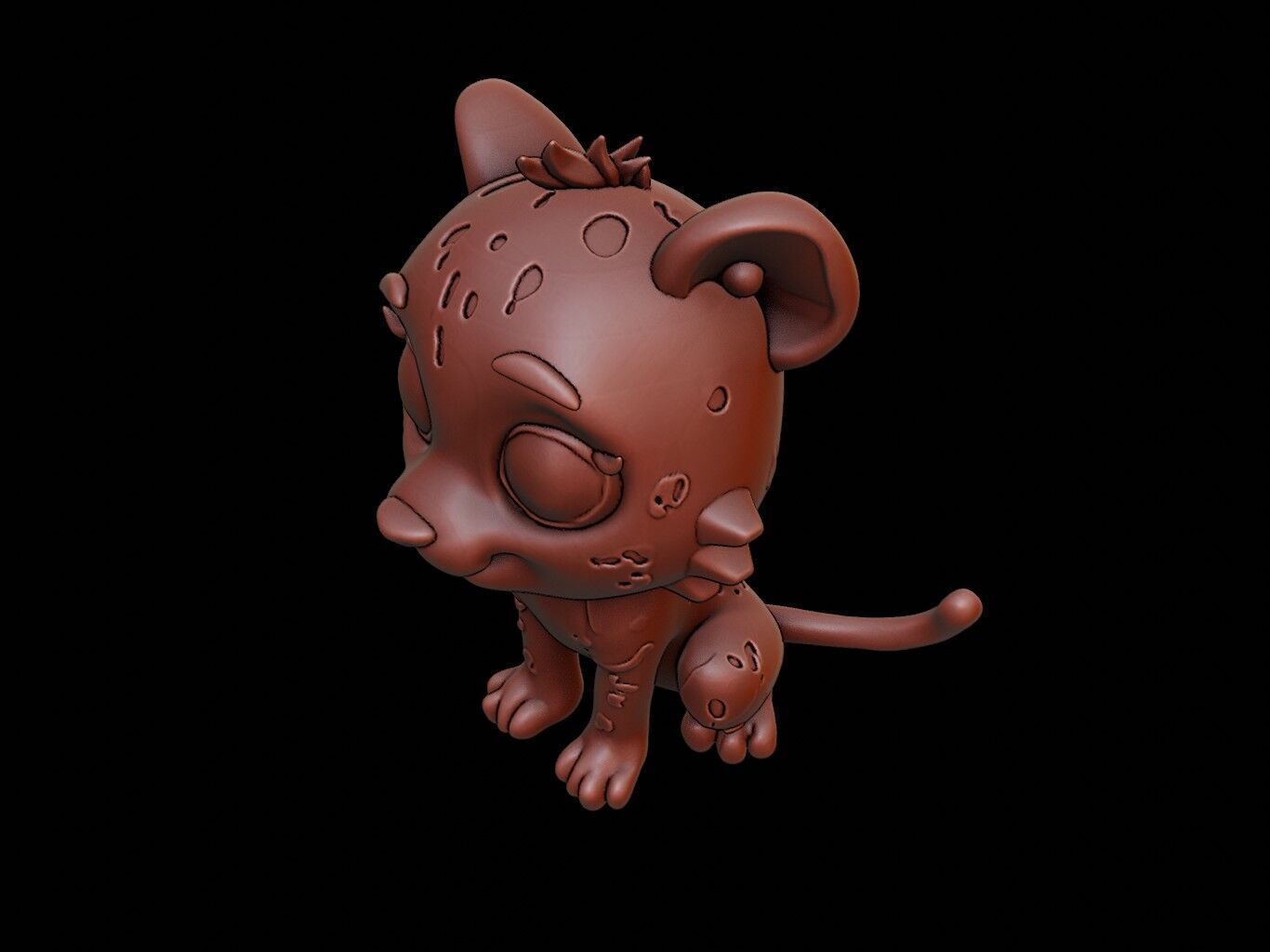Leopard Animal Cartoon 3D print model_1