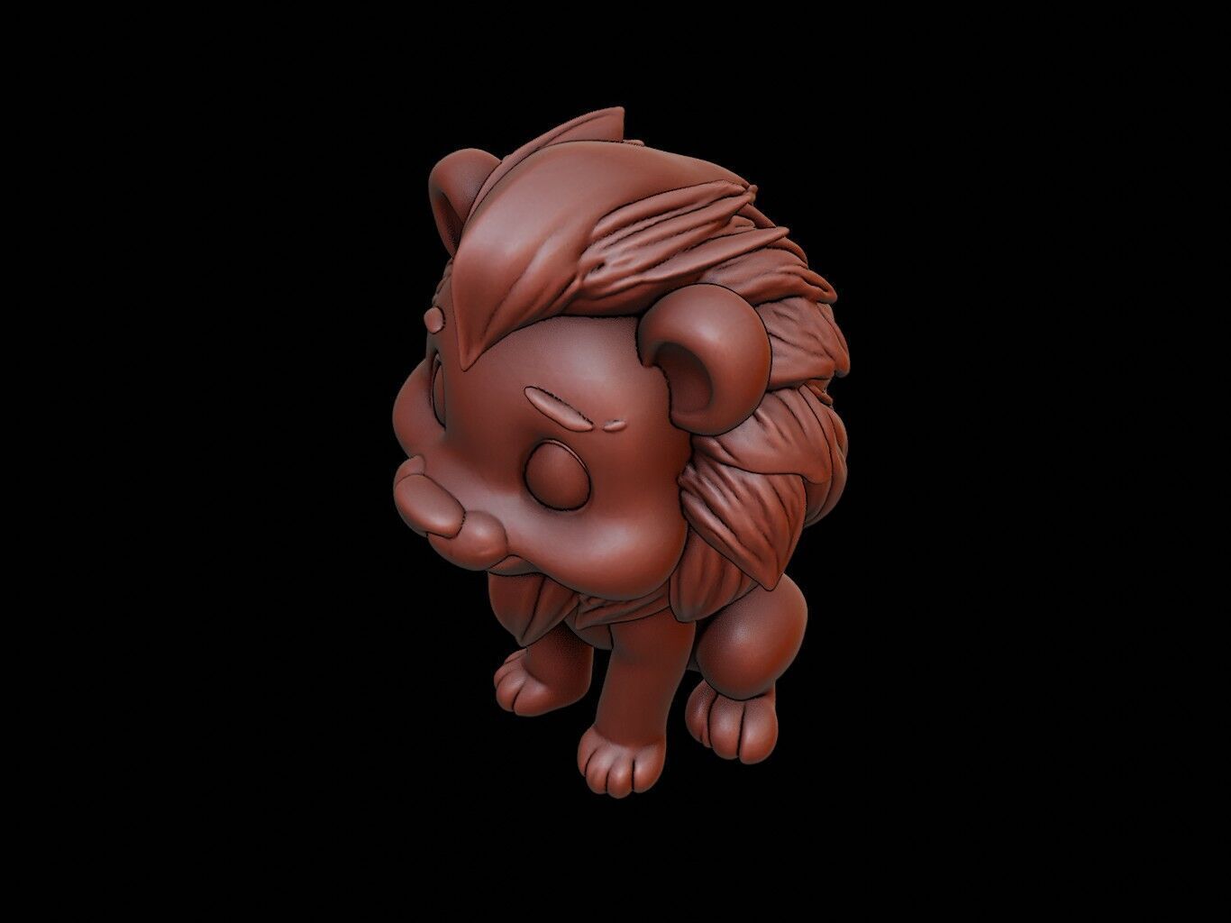 Lion Animal Cartoon 3D print model_1