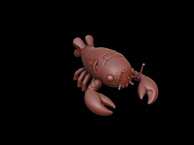 Lobster Animal Cartoon 3D print model