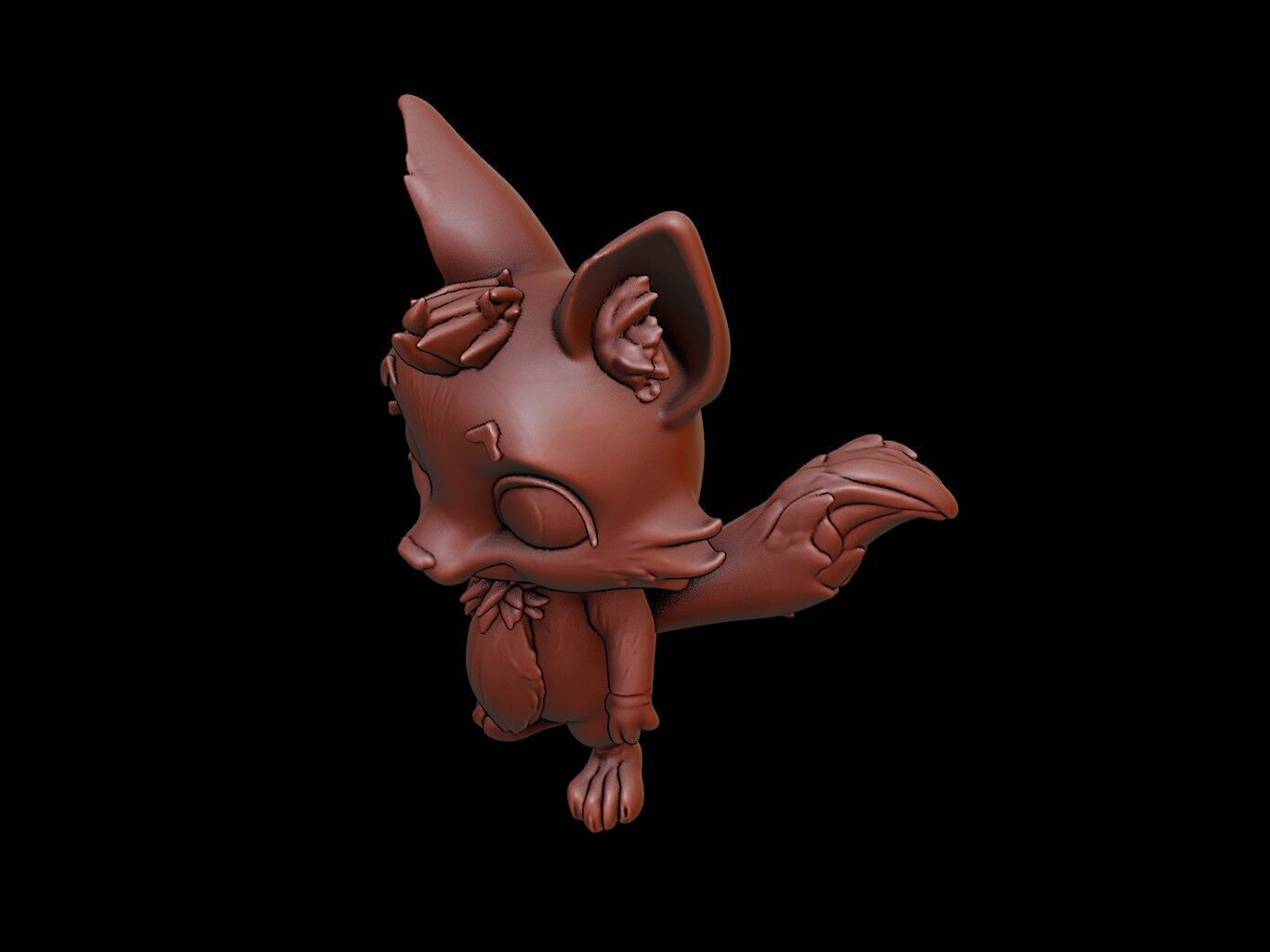 Lynx Animal Cartoon 3D print model_1