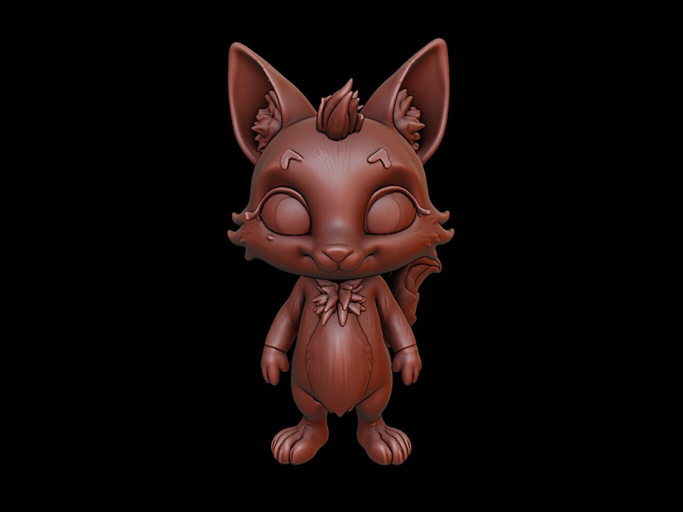 Lynx Animal Cartoon 3D print model_2
