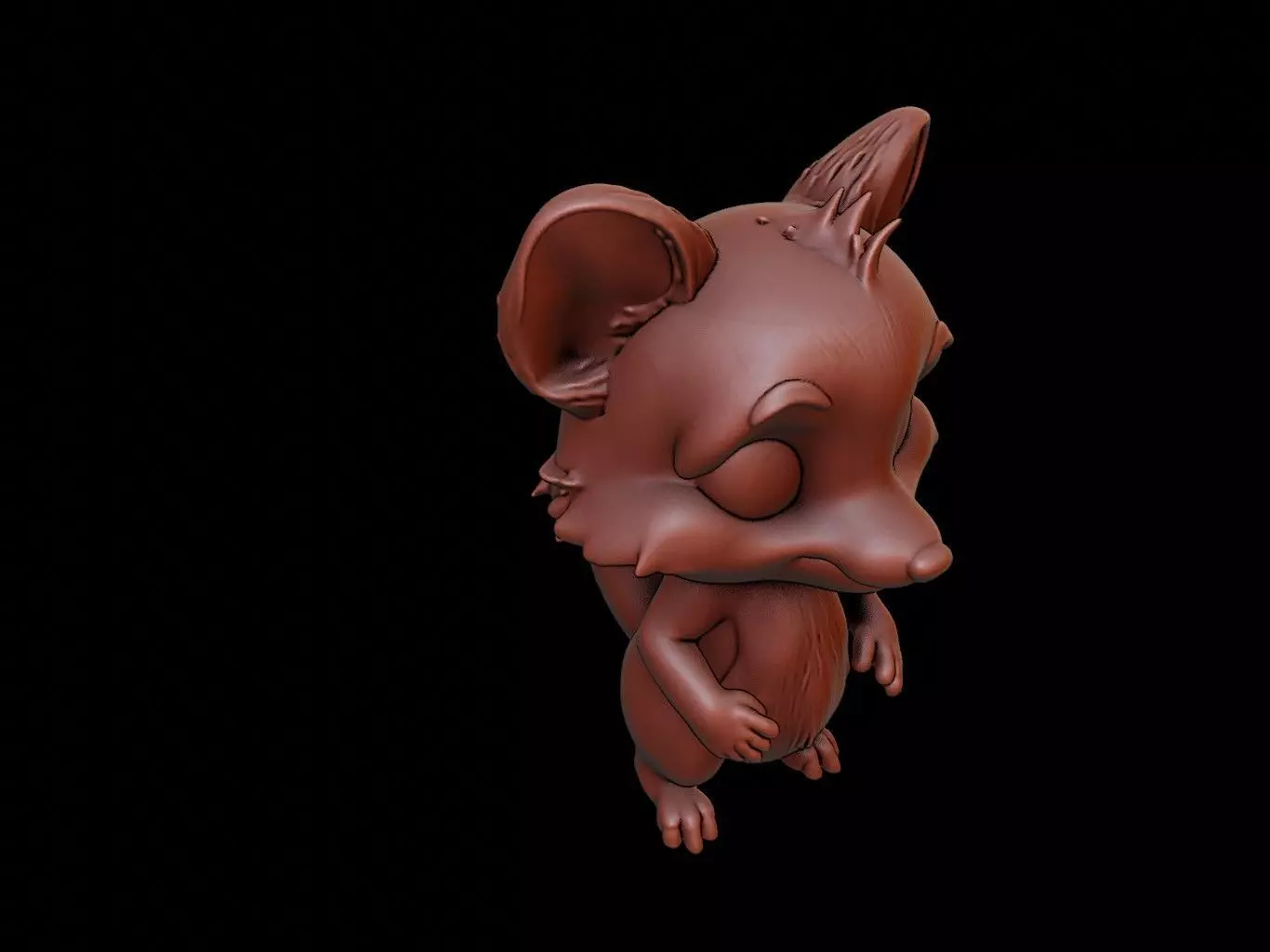 Marten Animal Cartoon 3D print model_0
