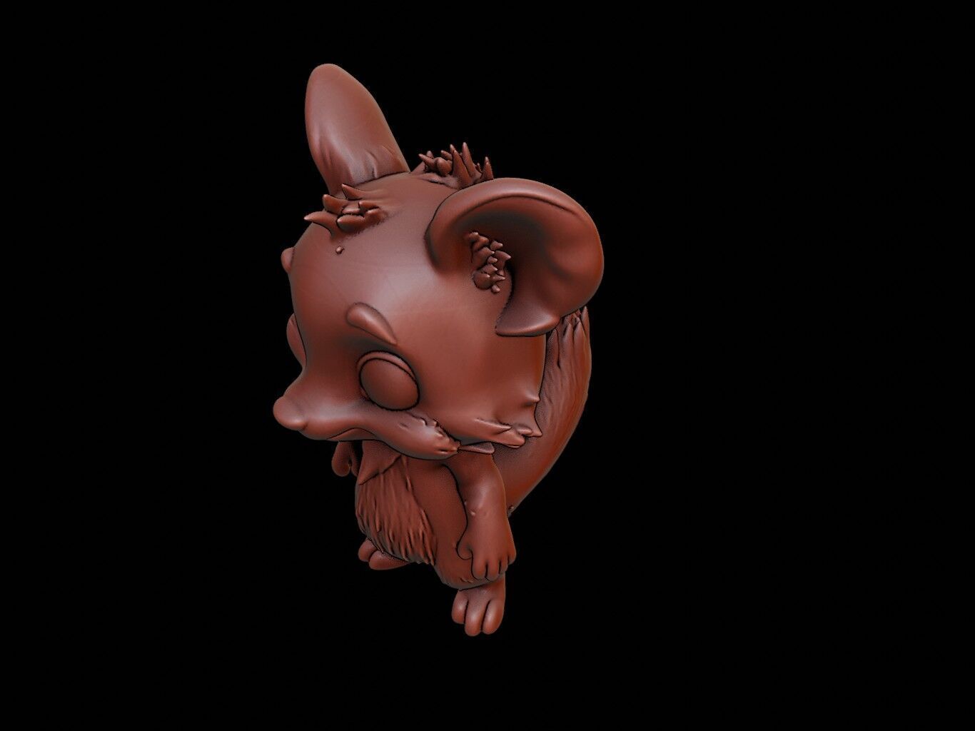 Marten Animal Cartoon 3D print model_1