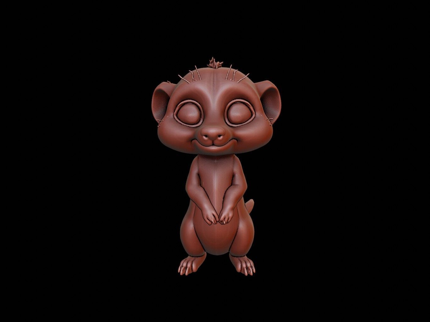 Meerkat Animal Cartoon 3D print model_2
