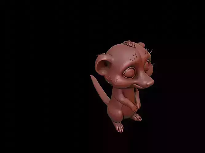 Meerkat Animal Cartoon 3D print model