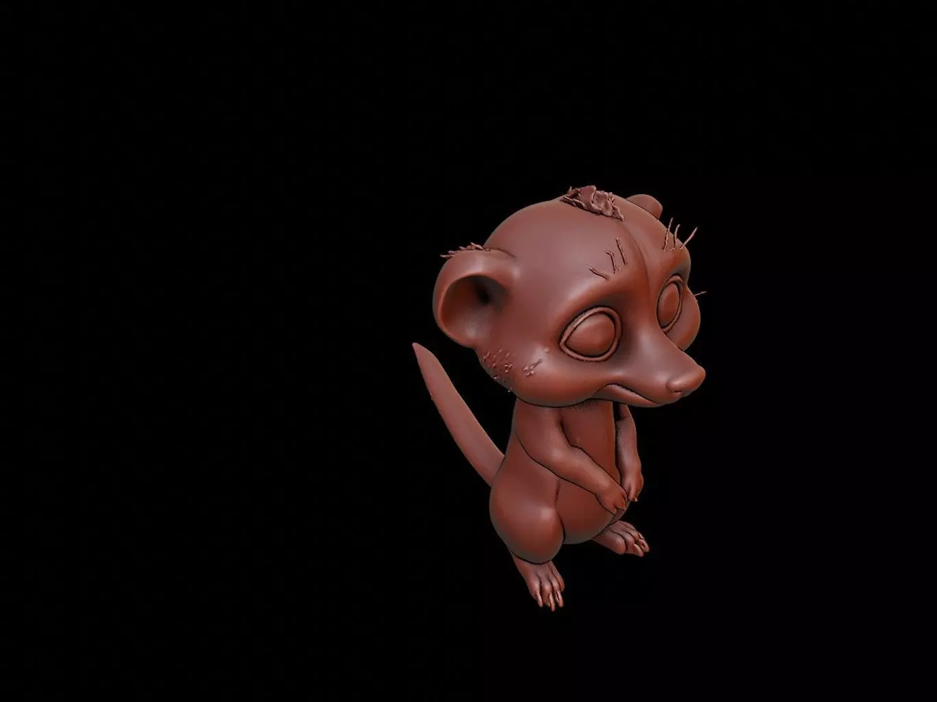 Meerkat Animal Cartoon 3D print model_0