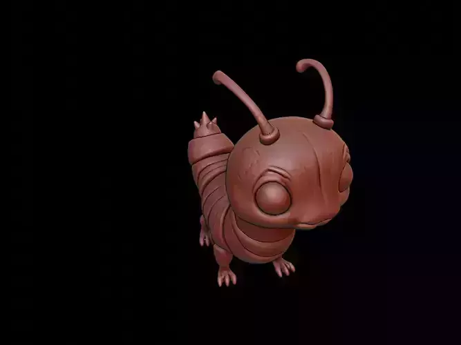 Millipede Animal Cartoon 3D print model