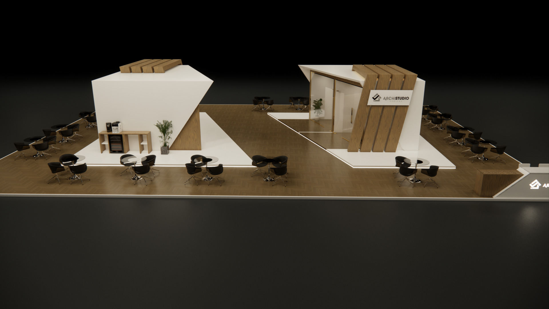 Exhibition booth design 3D model 22m x 16m 3D model 3D model_15