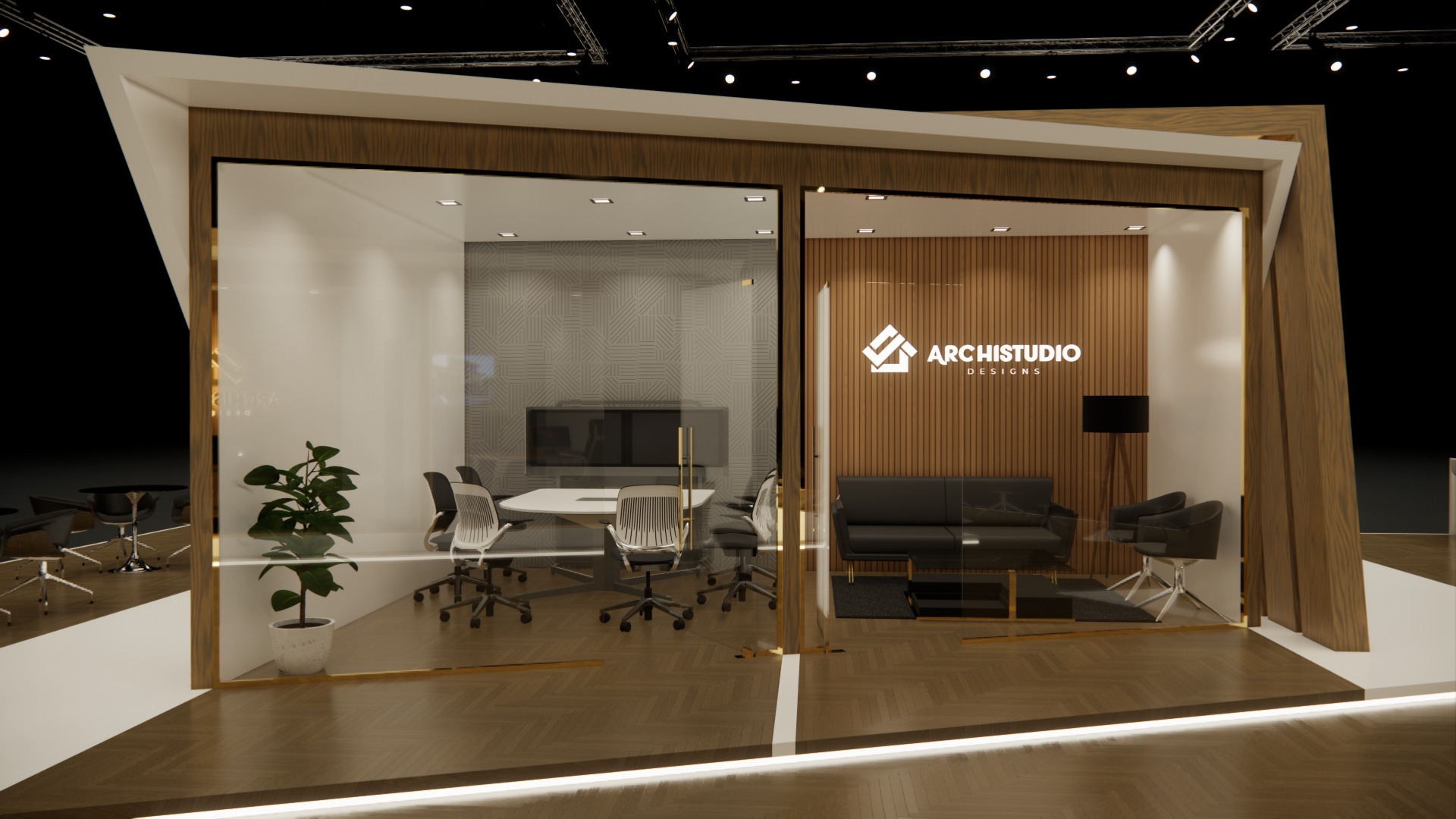 Exhibition booth design 3D model 22m x 16m 3D model 3D model_10