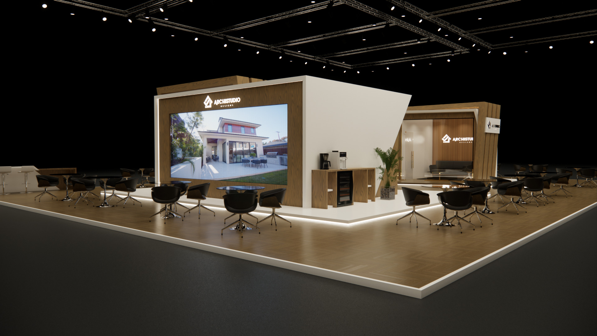 Exhibition booth design 3D model 22m x 16m 3D model 3D model_1