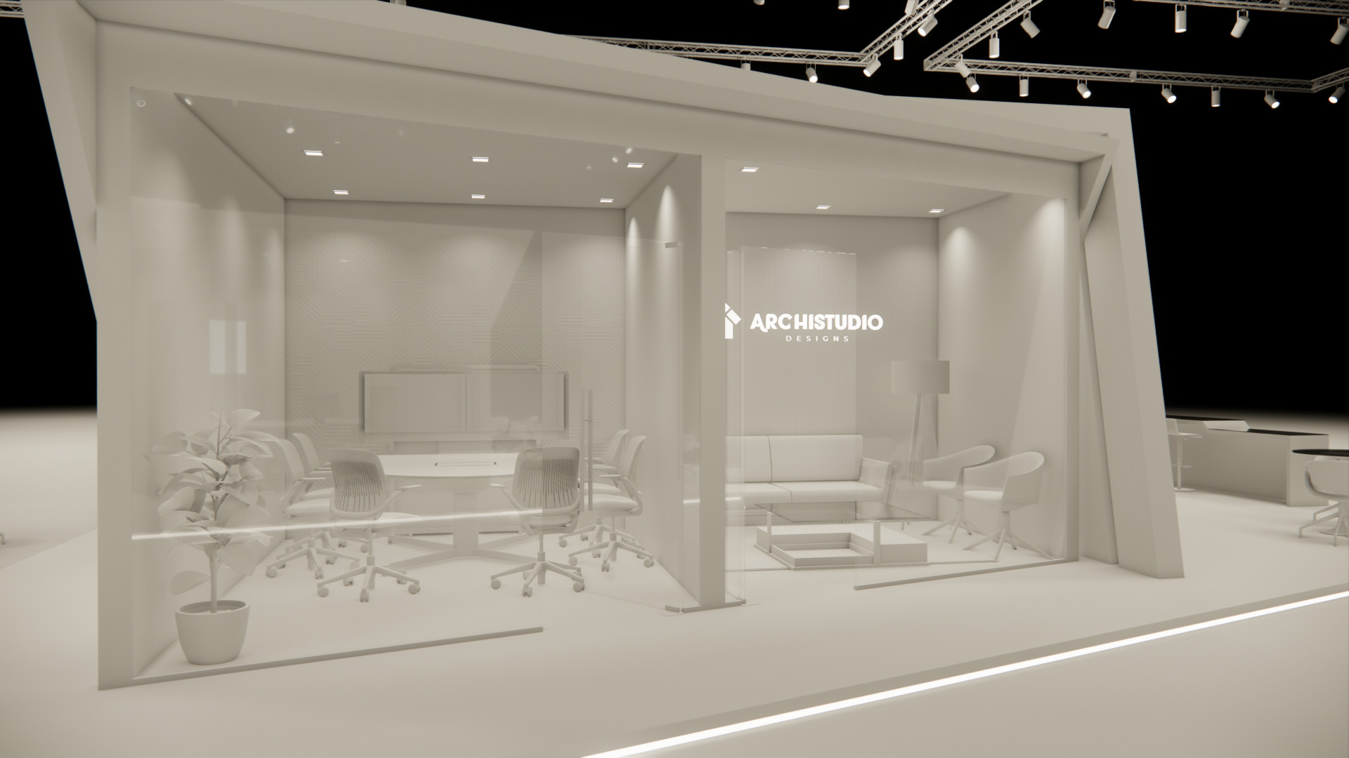 Exhibition booth design 3D model 22m x 16m 3D model 3D model_20