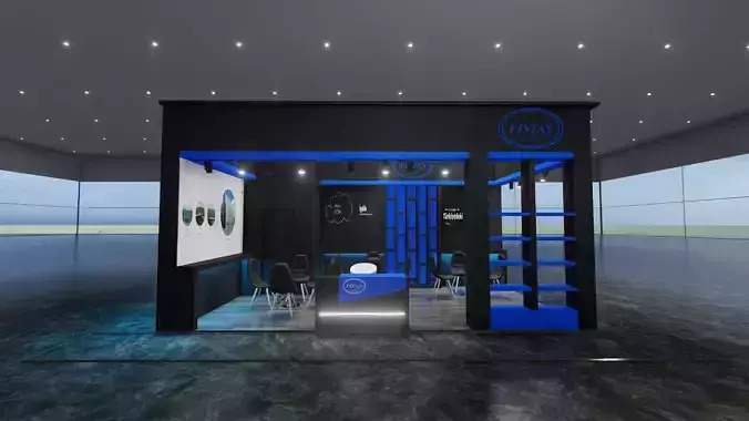 7x4 Exhibition Stand Design 3D model
