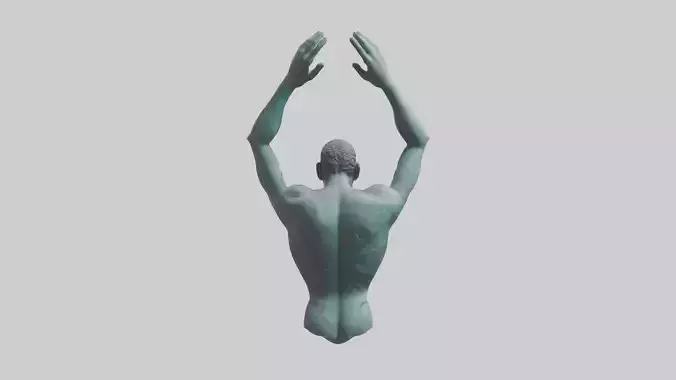 Overcoming Boundaries statue model 3D model