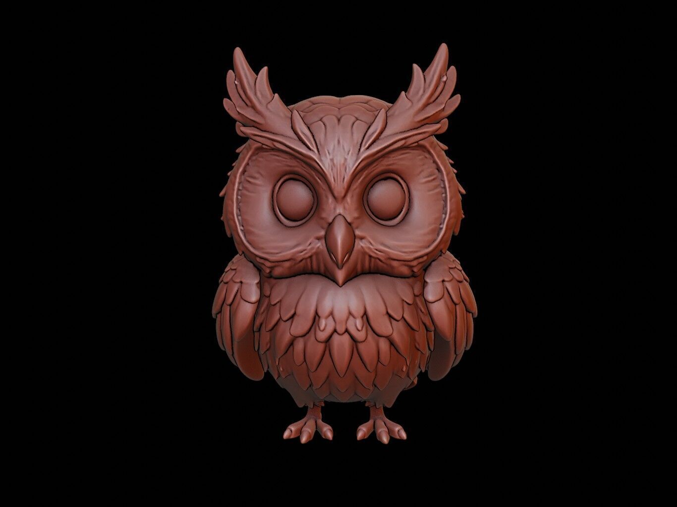 Owl Animal Cartoon 3D print model_2