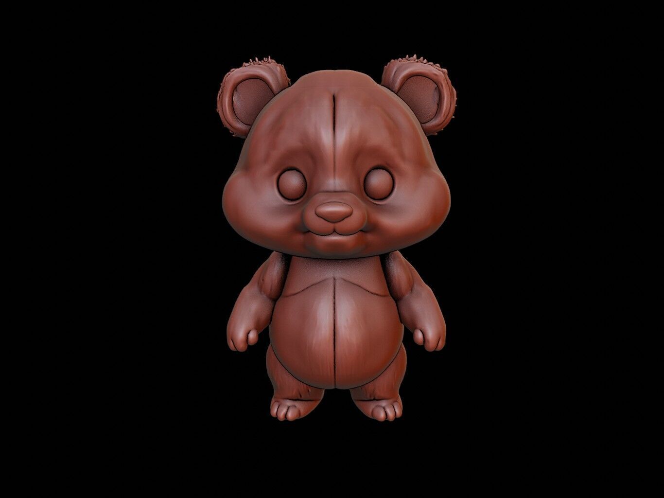 Panda Animal Cartoon 3D print model_2