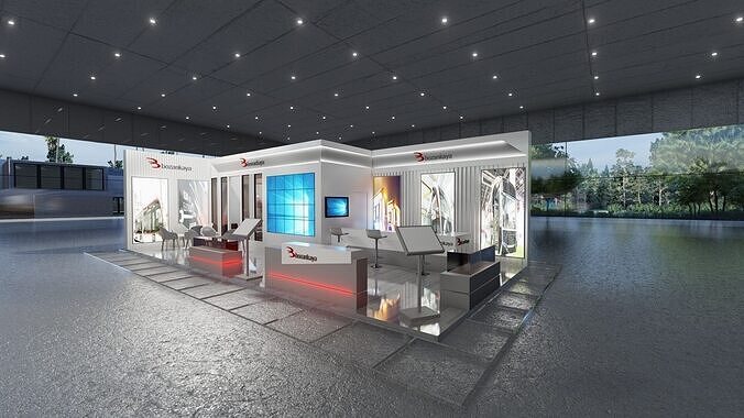 12x6 Exhibition Stand 3D model