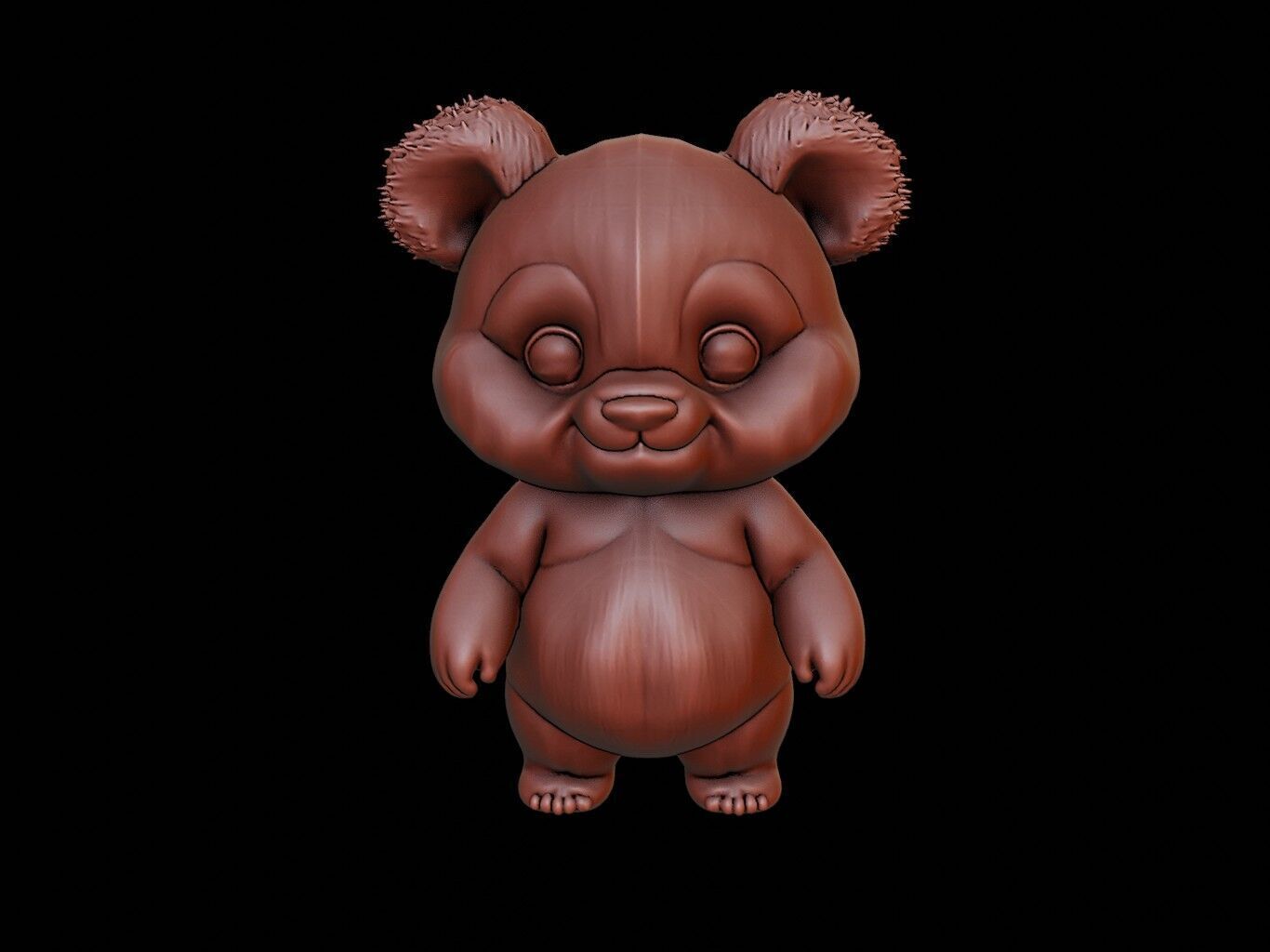 Panda Animal Cartoon 3D print model_2