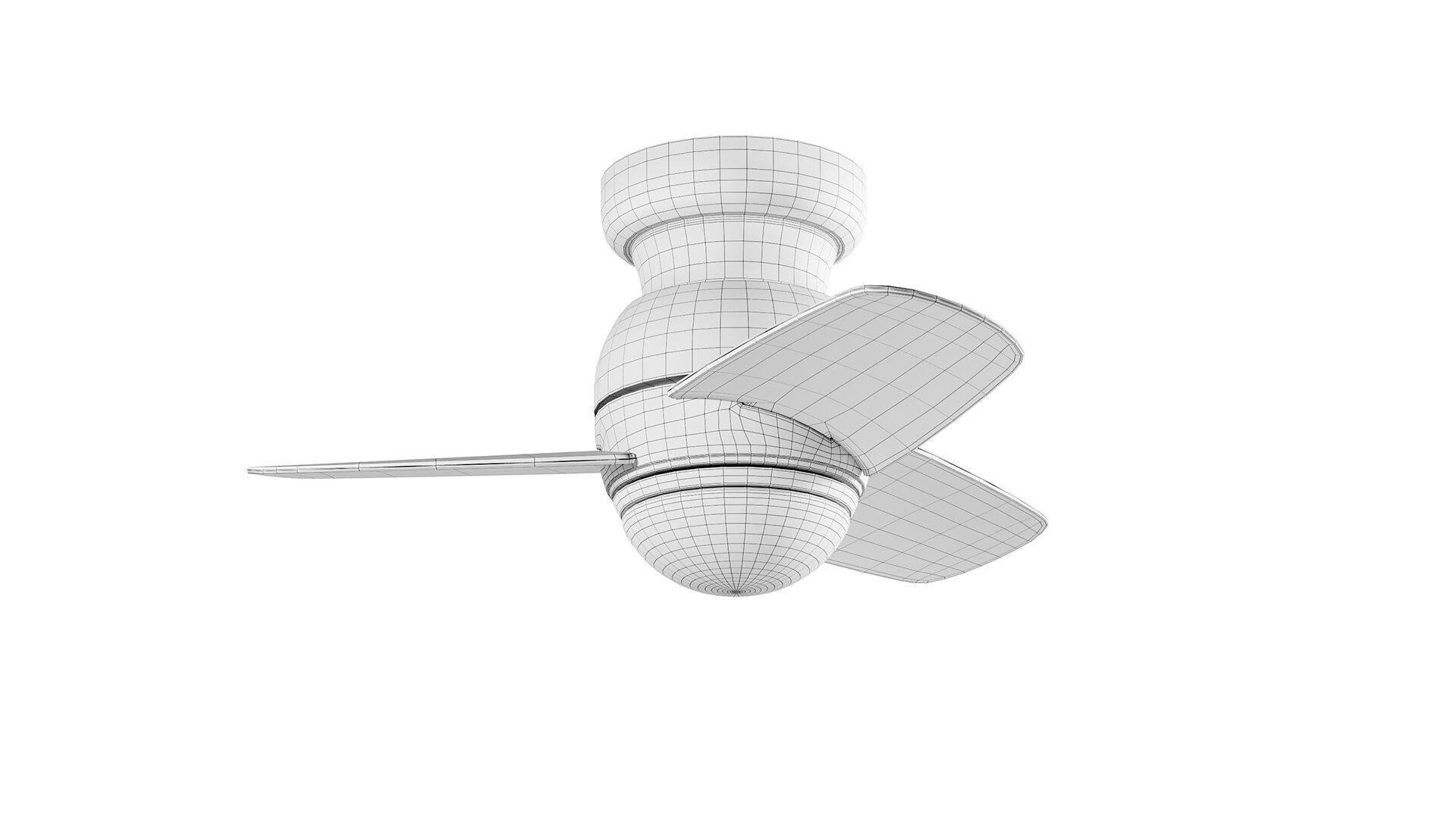 Small Pendant Ceiling Fan 3D model_6