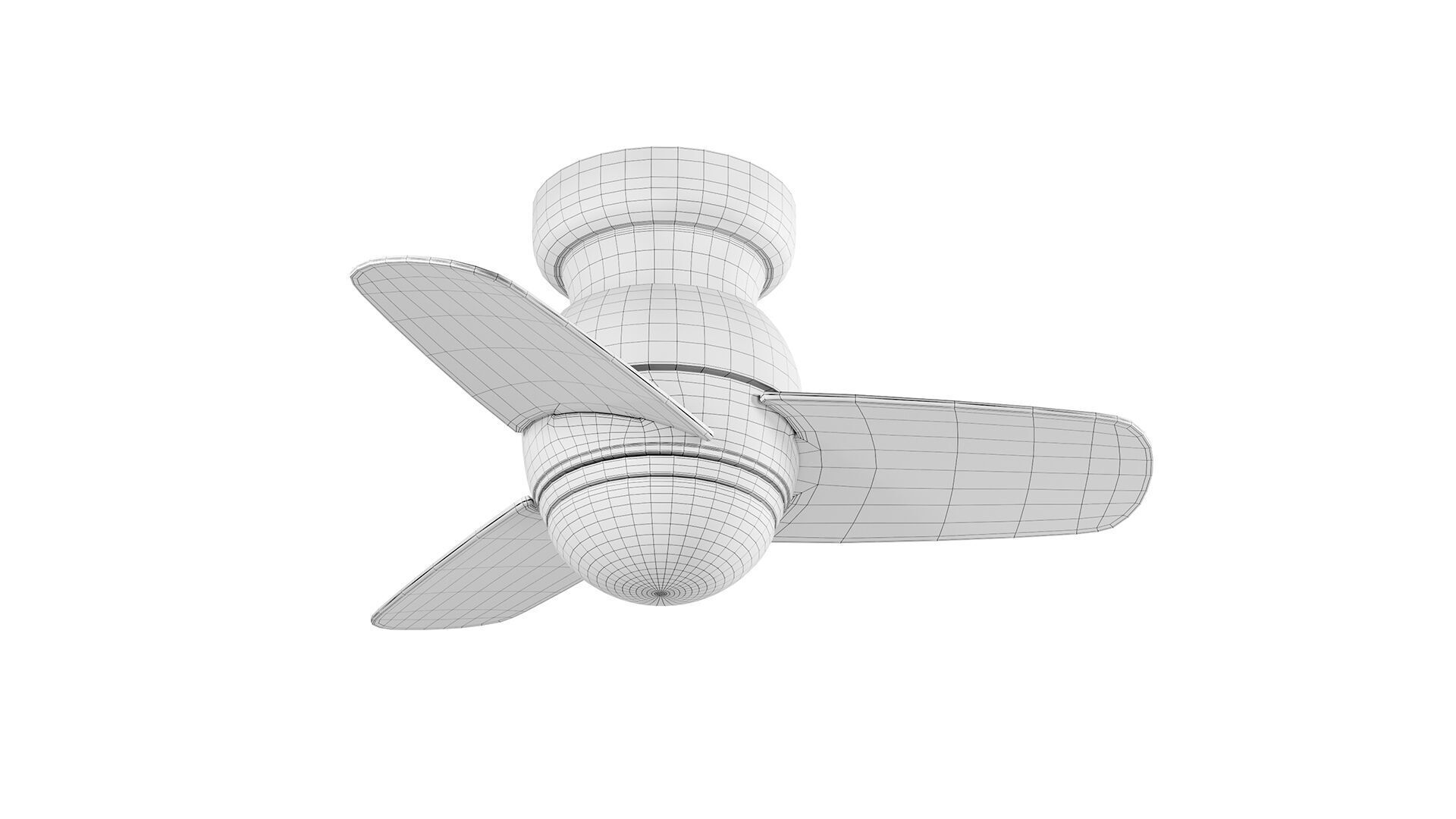 Small Pendant Ceiling Fan 3D model_3