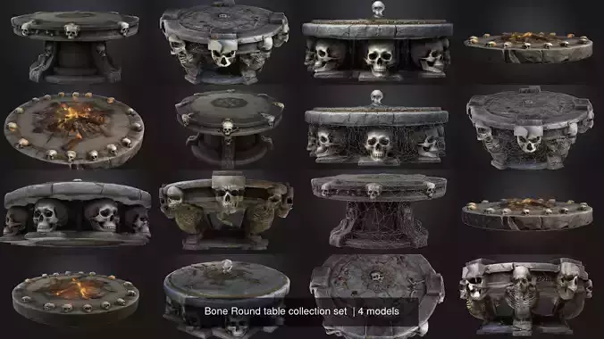 Bone Round table collection pack set 