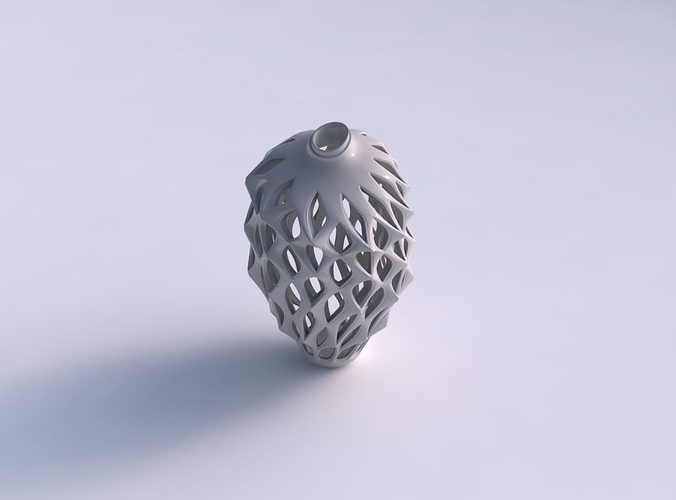 Vase flared twisted small with smooth cuts, sharp edges and e... 3D print model
