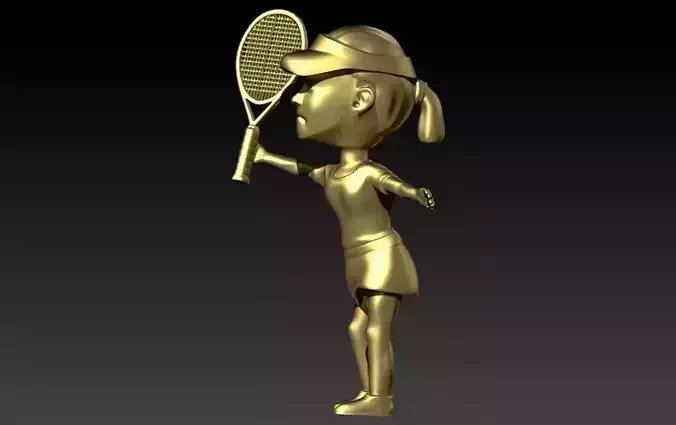 Female Tennis Player Pendant
