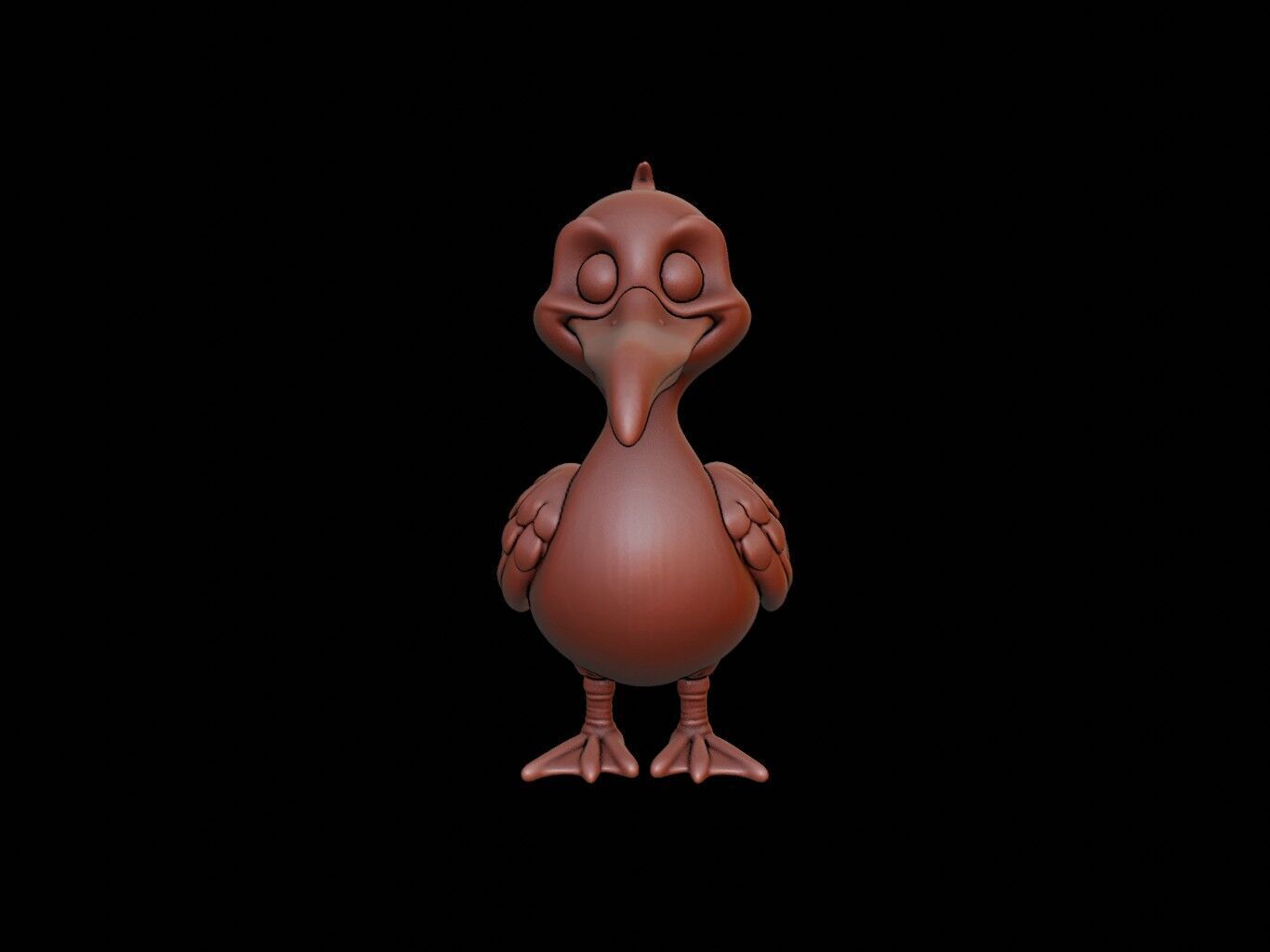 Pelican Animal Cartoon 3D print model_2