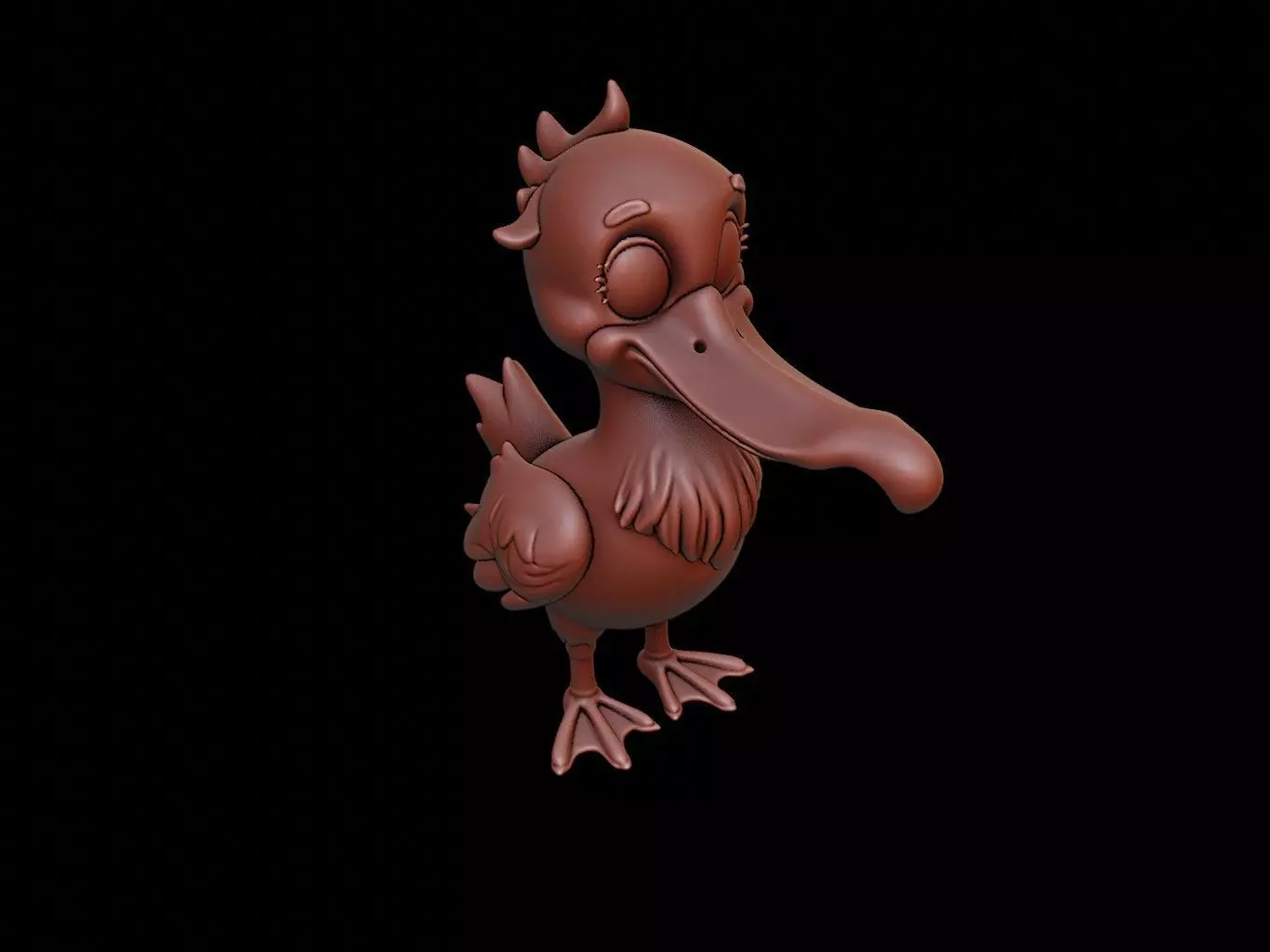 Pelican Animal Cartoon 3D print model_0