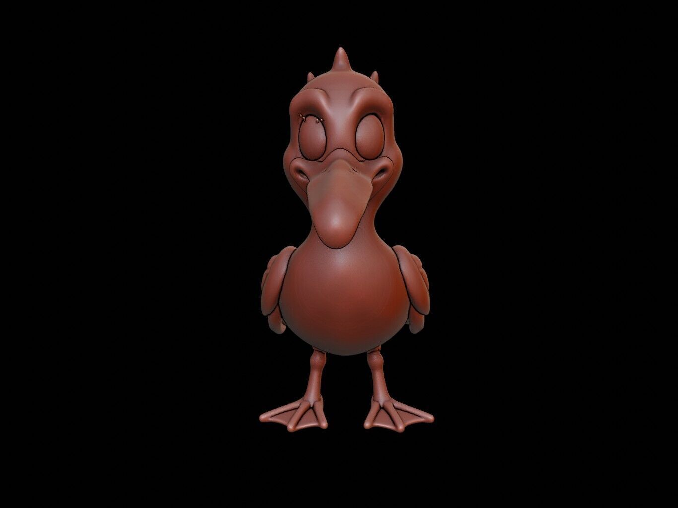 Pelican Animal Cartoon 3D print model_2