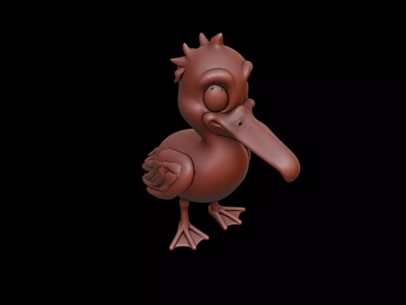 Pelican Animal Cartoon 3D print model_0