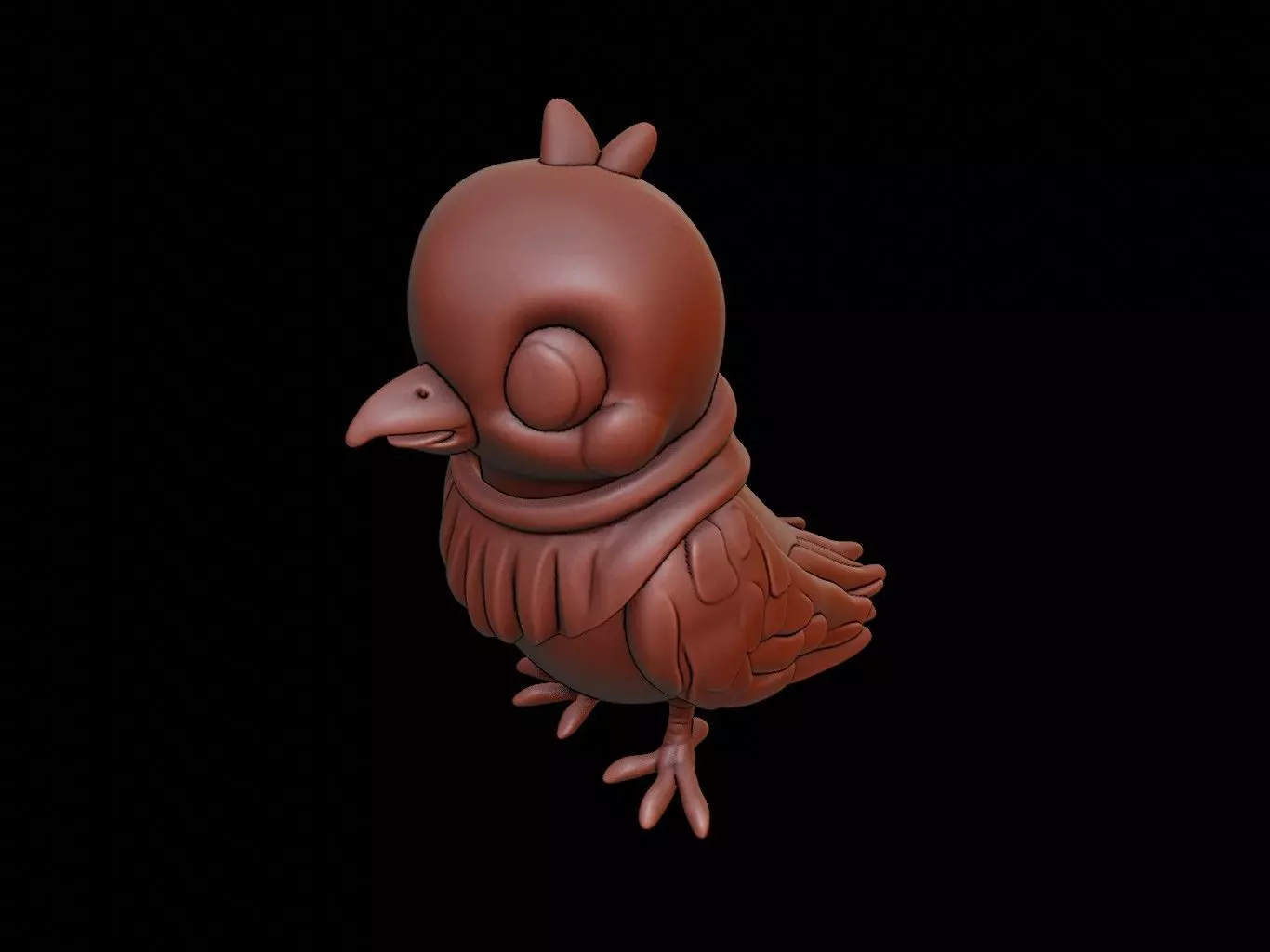 Pigeon Animal Cartoon 3D print model_0
