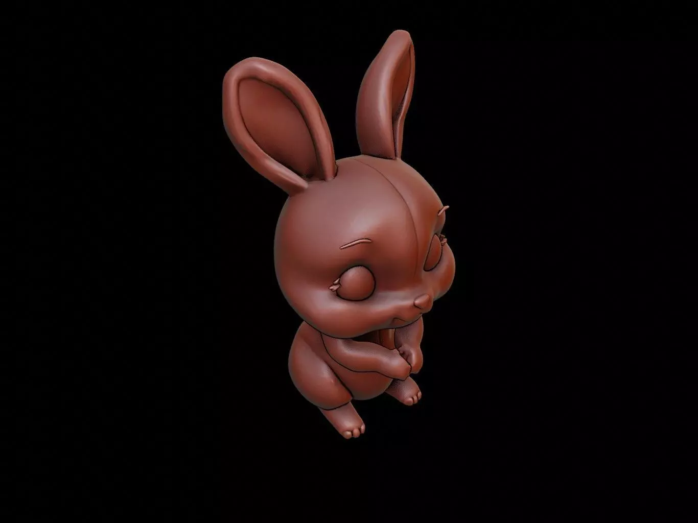 Rabbit Animal Cartoon 3D print model_0