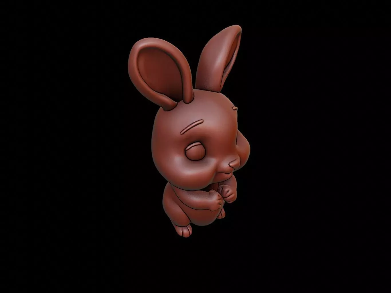Rabbit Animal Cartoon 3D print model_0