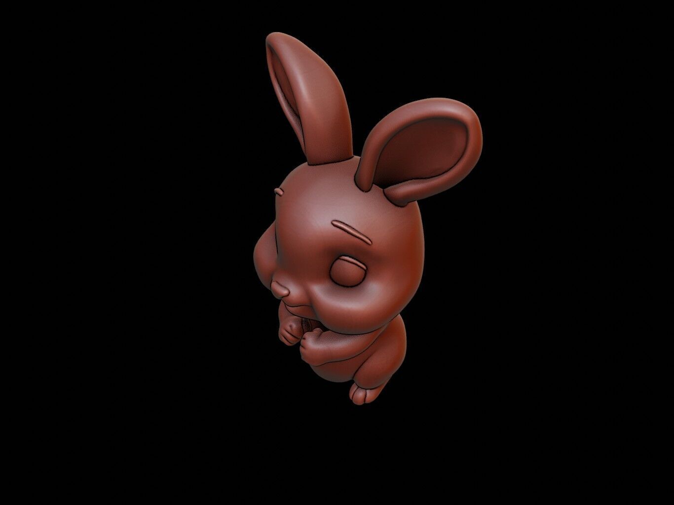 Rabbit Animal Cartoon 3D print model_1