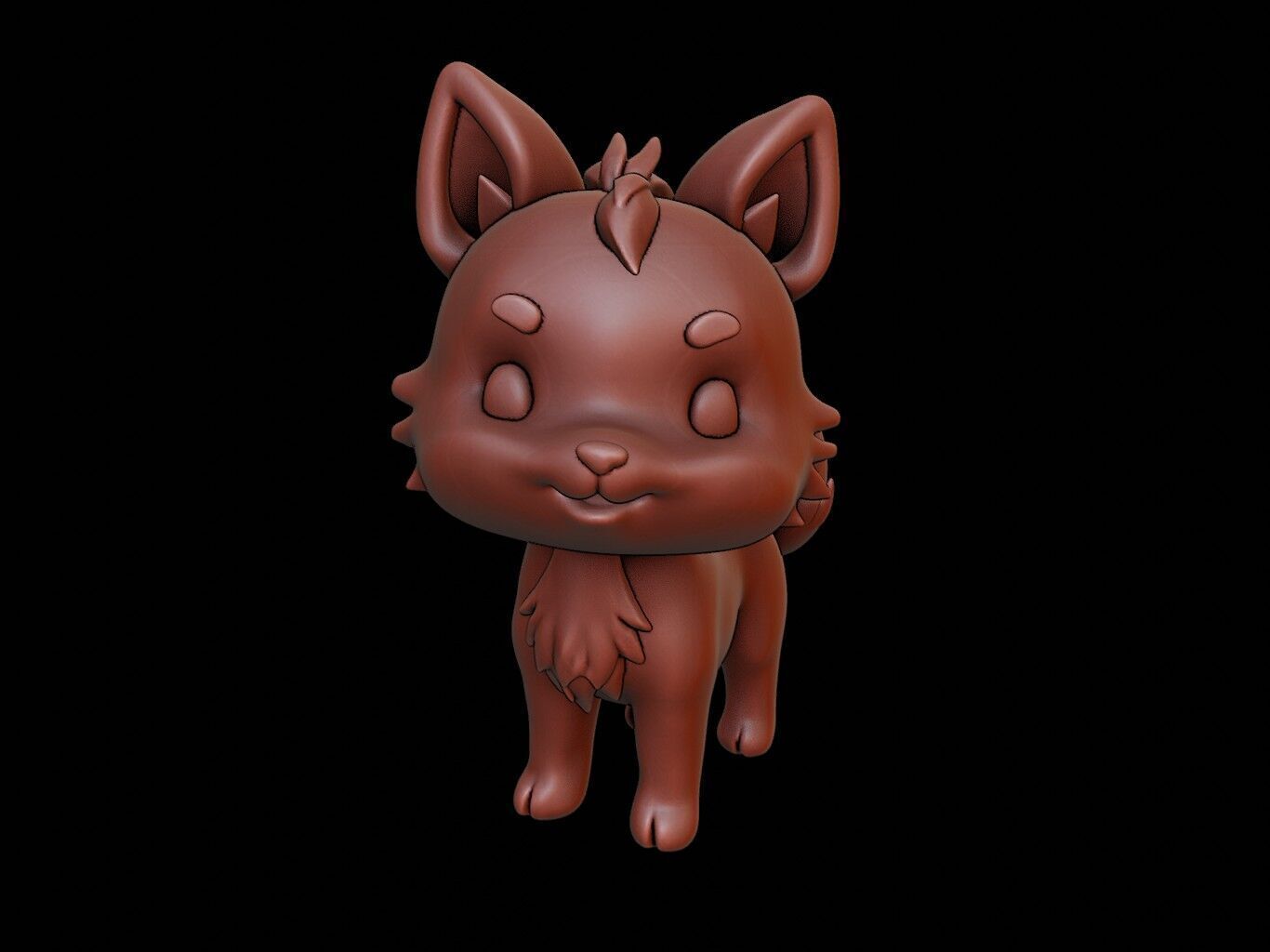 Sable Animal Cartoon 3D print model_2