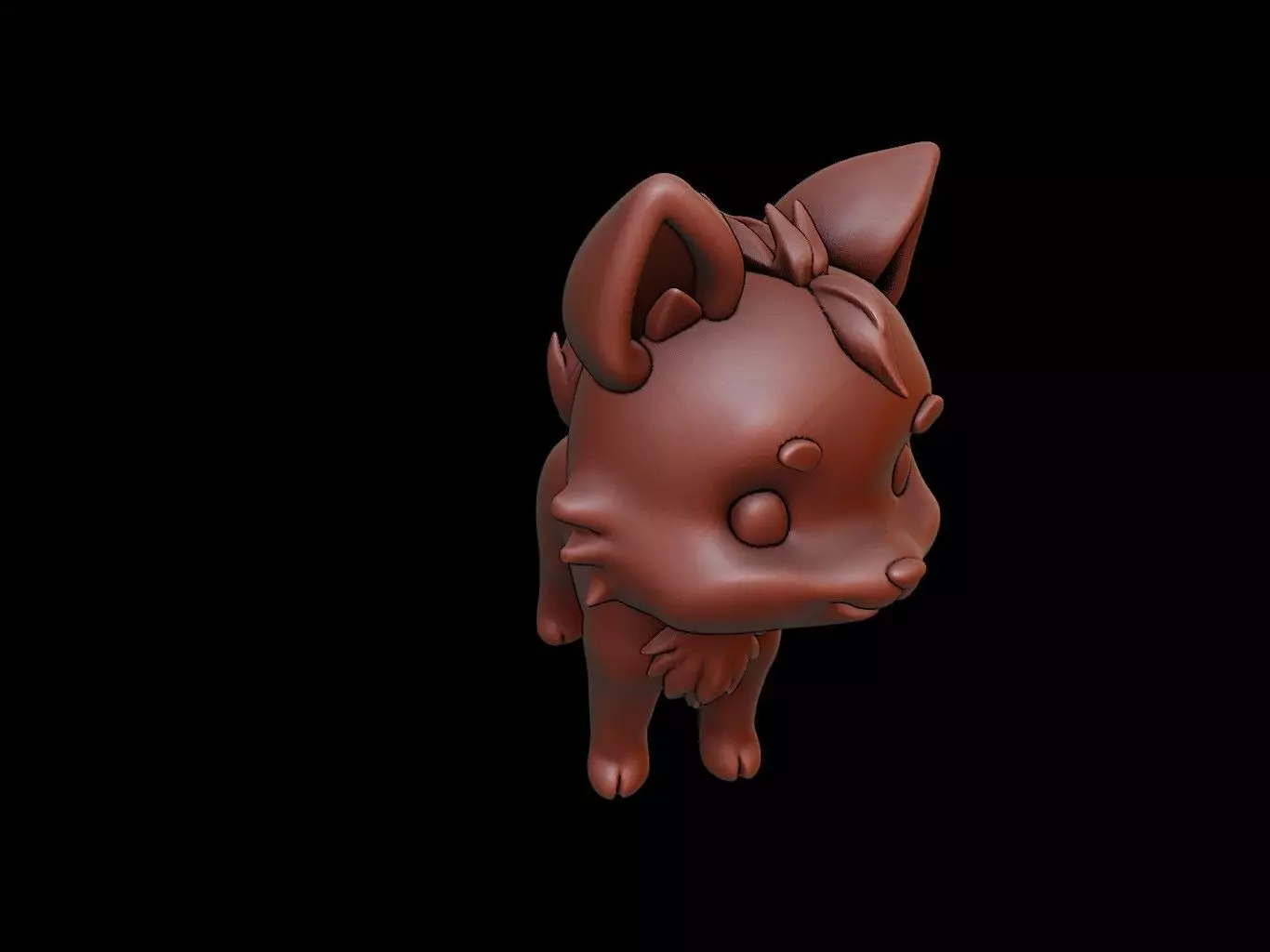 Sable Animal Cartoon 3D print model_0